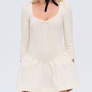 Aliyah Pointelle Mini Dress